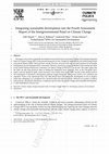 Research paper thumbnail of Integrating sustainable development into the Fourth Assessment Report of the Intergovernmental Panel on Climate Change