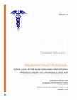 Research paper thumbnail of Affordable Care Act "Obamacare" Protections Against Retroactive Policy Rescissions