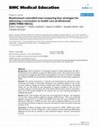 Research paper thumbnail of Randomized controlled trial comparing four strategies for delivering e-curriculum to health care professionals [ISRCTN88148532]