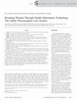 Research paper thumbnail of Reaching Women Through Health Information Technology: The Gabby Preconception Care System