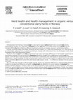 Research paper thumbnail of Herd health and health management in organic versus conventional dairy herds in Norway