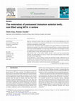 Research paper thumbnail of The restoration of permanent immature anterior teeth, root filled using MTA: A review