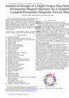 Research paper thumbnail of Analytical design of a high-torque flux-switching permanent magnet machine by a simplified lumped parameter magnetic circuit model