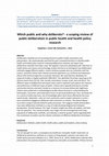 Research paper thumbnail of Which public and why deliberate? - A scoping review of public deliberation in public health and health policy research