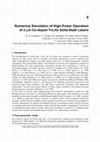 Research paper thumbnail of Numerical Simulation of High-Power Operation of 2 µm Co-doped Tm,Ho Solid-State Lasers