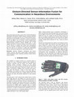 Research paper thumbnail of Gesture-Directed Sensor-Information Fusion for Communication in Hazardous Environments