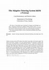 Research paper thumbnail of The Adaptive Tutoring System RATH - a Prototype