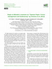 Research paper thumbnail of Reply to Mikoláš's comment on "Opinion Paper: Forest management and biodiversity" by Schulze et al. (2014)