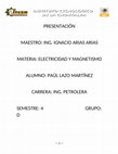 Research paper thumbnail of TRABAJO electricidad y magnetismo