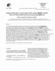 Research paper thumbnail of Stage of change is associated with assessment of the health risks of maternal smoking among pregnant women