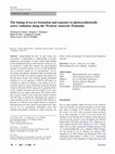 Research paper thumbnail of The timing of sea ice formation and exposure to photosynthetically active radiation along the Western Antarctic Peninsula