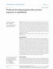 Research paper thumbnail of Profound thrombocytopenia after primary exposure to eptifibatide