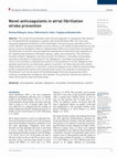 Research paper thumbnail of Novel anticoagulants in atrial fibrillation stroke prevention