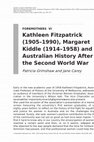 Research paper thumbnail of Foremothers VI: Kathleen Fitzpatrick (1905-1990), Margaret Kiddle (1914-1958) and Australian History After the Second World War