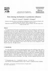 Research paper thumbnail of Rent sharing mechanisms in production alliances