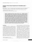 Research paper thumbnail of Analysis of the human herpesvirus-6 immediate-early 1 protein