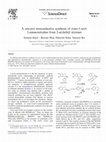 Research paper thumbnail of A one-pot stereoselective synthesis of trans-1-aryl-2-aminotetralins from 2-arylethyl styrenes