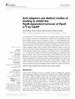 Research paper thumbnail of Anti-adaptors use distinct modes of binding to inhibit the RssB-dependent turnover of RpoS (σS) by ClpXP