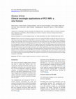 Research paper thumbnail of Clinical oncologic applications of PET/MRI: a new horizon