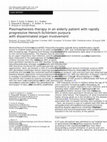 Research paper thumbnail of Plasmapheresis therapy in an elderly patient with rapidly progressive Henoch-Schönlein purpura with disseminated organ involvement