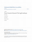 Research paper thumbnail of Proxy consent to research: the legal landscape