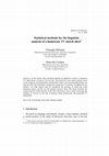 Research paper thumbnail of Balirano, G. / Corduas, M. 2006. Statistical Methods for the Linguistic Analysis of a Humorous Sketch Show