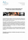 Research paper thumbnail of Cours-séminaire: Introduction aux sources audiovisuelles pour l'histoire des sociétés contemporaines