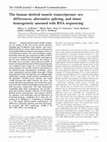 Research paper thumbnail of The human skeletal muscle transcriptome: sex differences, alternative splicing, and tissue homogeneity assessed with RNA sequencing