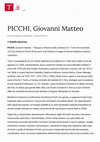 Research paper thumbnail of PICCHI, Giovanni Matteo