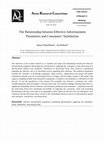 Research paper thumbnail of The Relationship between Effective Advertisement Parameters and Consumers' Satisfaction