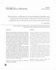 Research paper thumbnail of Educación a distancia y tecnologías desde una perspectiva sociocultural y educativa. Notas acerca del problema de la interacción en el proceso de aprendizaje. Agosto 2015