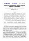 Research paper thumbnail of Solution of Two-Dimensional Viscous Flow Driven by Motion of Flexible Walls