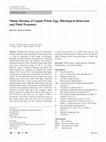 Research paper thumbnail of Ohmic Heating of Liquid Whole Egg: Rheological Behaviour and Fluid Dynamics