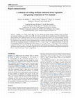 Research paper thumbnail of A comment on scaling methane emissions from vegetation and grazing ruminants in New Zealand