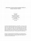 Research paper thumbnail of Distortionary Taxation and the Expenditure Effects of Intergovernmental Transfers