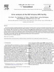 Research paper thumbnail of Error analysis at the NSF-Arizona AMS facility