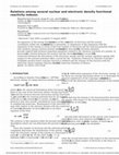 Research paper thumbnail of Relations among several nuclear and electronic density functional reactivity indexes