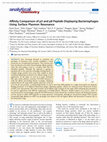 Research paper thumbnail of Affinity Comparison of p3 and p8 Peptide Displaying Bacteriophages Using Surface Plasmon Resonance