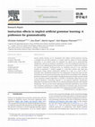 Research paper thumbnail of Instruction effects in implicit artificial grammar learning: A preference for grammaticality