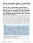 Research paper thumbnail of Common variants at 9p21 and 8q22 are associated with increased susceptibility to optic nerve degeneration in glaucoma