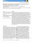 Research paper thumbnail of Speciation and variation in the occurrence of haloacetic acids in three water supply systems in England