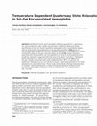 Research paper thumbnail of Temperature dependent quaternary state relaxation in sol-gel encapsulated hemoglobin