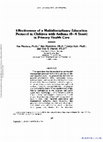 Research paper thumbnail of Effectiveness of a Multidisciplinary Education Protocol in Children with Asthma (0-4 Years) in Primary Health Care