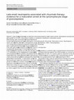 Research paper thumbnail of Late-onset neutropenia associated with rituximab therapy: evidence for a maturation arrest at the (pro)myelocyte stage of granulopoiesis