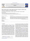 Research paper thumbnail of Role of water states on water uptake and proton transport in Nafion using molecular simulations and bimodal network