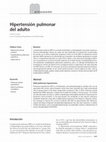 Research paper thumbnail of Hipertensión pulmonar del adulto