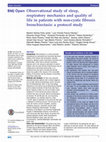 Research paper thumbnail of Observational study of sleep, respiratory mechanics and quality of life in patients with non-cystic fibrosis bronchiectasis: a protocol study: Figure 1