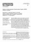 Research paper thumbnail of Pattern III Non-toxigenic Bacteroides fragilis (NTBF) Strains in Brazil