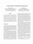 Research paper thumbnail of Complexity Results for Checking Distributed Implementability