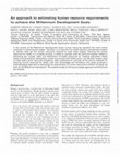 Research paper thumbnail of An approach to estimating human resource requirements to achieve the Millennium Development Goals